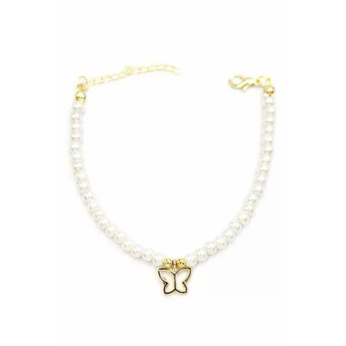 Kelebek İnci Bileklik - Altın