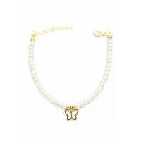 Kelebek İnci Bileklik - Altın