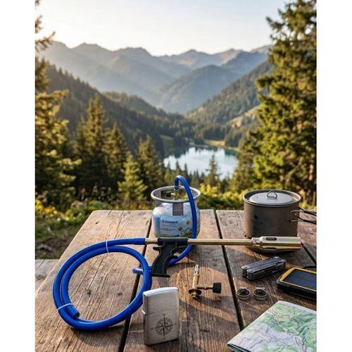 Lpg Gazlı Pürmüz Hortumlu Alev Tabancası Mangal Yakma Kamp Ateşi Ve Atölye Kullanımı