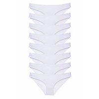 8 adet Süper Eko Set Likralı Kadın Slip Külot Beyaz