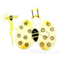 Gösteri Arı Kostüm Seti – Çocuklar İçin Kanat, Taç ve Asa Aksesuarı