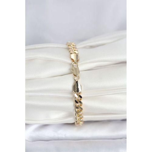 CM 14K Gold Renk Ezme Kalın Zincir Model Kadın Bileklik