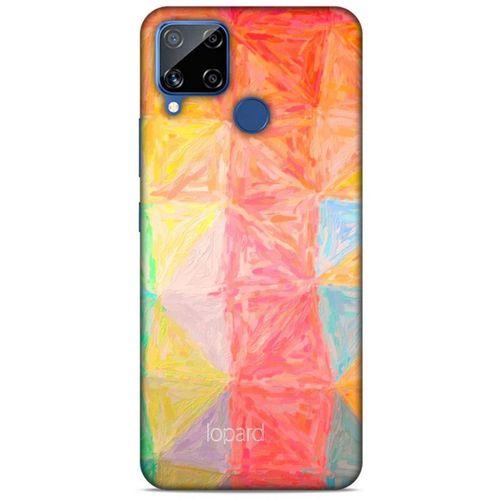 Oppo Realme C15 Kılıf Pastel Renkler (26) Tpu Silikon Kılıf Sarı Kırmızı