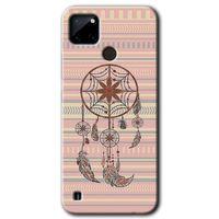 Potkal Hediye Fabrikası Realme C21 Kılıf HD Desen Baskılı Arka Kapak - Mandala Retro