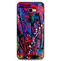 Lopard Samsung Galaxy J4 Plus Uyumlu Kılıf Soyut Sanat (46) Desenli Core Armor Kılıf