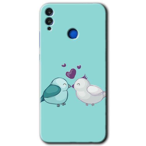 Honor 8x Kılıf HD Desen Baskılı Arka Kapak - Mutlu Kuşlar