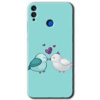 Honor 8x Kılıf HD Desen Baskılı Arka Kapak - Mutlu Kuşlar