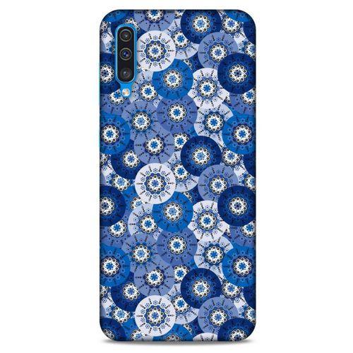 Samsung Galaxy A30s Uyumlu Kılıf Mavi Delisi (37) Silicone Cover Daireler