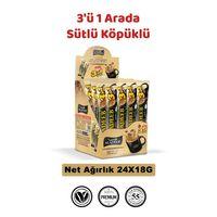 3’ü 1 Arada Sütlü Köpüklü Kahve – 18 g x 24 Adet (Fırsat Paketi)