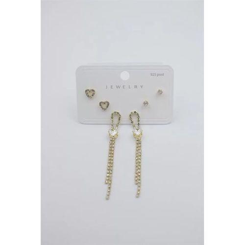 Çoklu Set Küpe - Altın