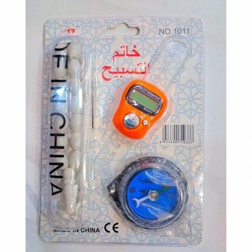 Tesbihli Ve Kıble Pusulalı Yüzük Zikirmatik Seti