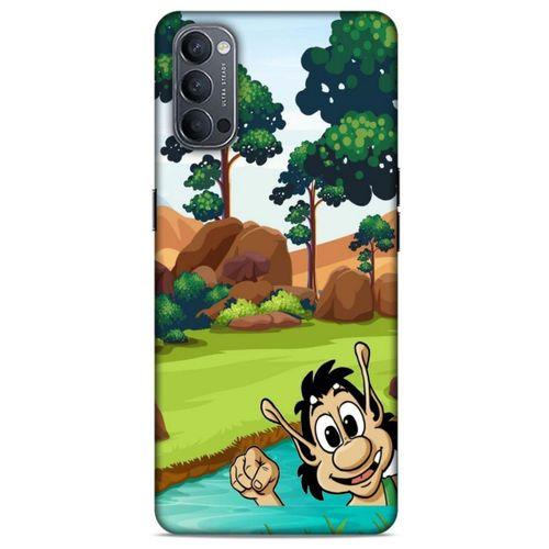 Retro (10) Desen Full Koruma Kılıfı Renkli Oppo Reno 4 Kılıf