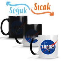 Doctor Who Tardis Nasa Logo Sihirli Kupa Bardak Porselen