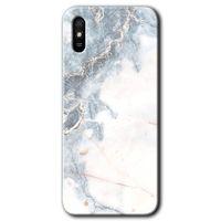 Redmi 9A Kılıf HD Desen Baskılı Arka Kapak - White Marble + Kırılmaz Cam
