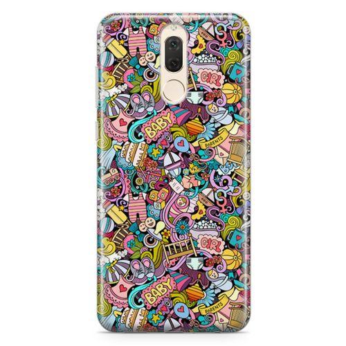 Huawei Mate 10 Lite Kılıf Kız Bebek Giyim Doodle Arka Kapak Koruma Desenli Full Koruyucu