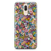 Huawei Mate 10 Lite Kılıf Kız Bebek Giyim Doodle Arka Kapak Koruma Desenli Full Koruyucu