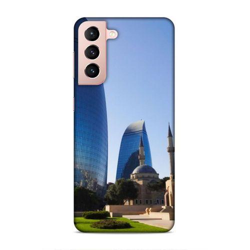 Samsung Galaxy S21 Uyumlu Kılıf Azarbaijan (37) Silicone Cover Kule ve Camii