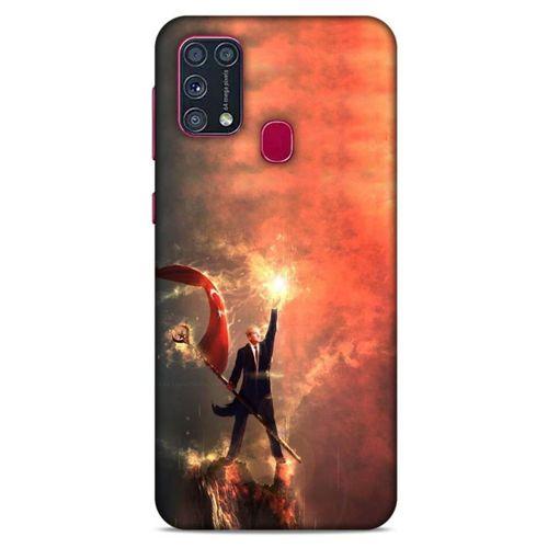 Samsung Galaxy M31 Kılıf Atatürk (44) Tough Armor Kılıf Alev Kırmızı