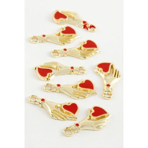 Kalp Tek Kulplu Mineli Bileklik ve Kolye Ucu Aparatı 1 Adet