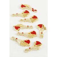 Kalp Tek Kulplu Mineli Bileklik ve Kolye Ucu Aparatı 1 Adet