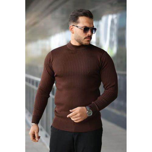 Erkek Yarım Balıkçı Yaka Fitilli Triko