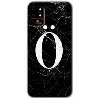Reeder S19 Max Kılıf HD Desen Baskılı Arka Kapak - Siyah Mermer Desenli Ö Harfi