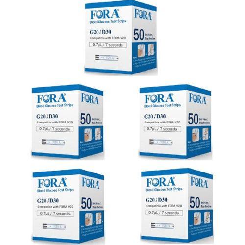 Fora Kan Şekeri Ölçümstribi 5x Kutu (250 Ölçüm)