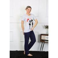 Kadın Kısa Kol Penye Pijama Takımı
