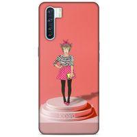 Oppo A91 Kılıf FunnyMaX (9) Kılıf Gül Kurusu Maymun