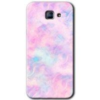 Samsung Galaxy A8 2016 Kılıf HD Desen Baskılı Arka Kapak - Pembe-Duman