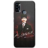 İnfinix Hot 9 Play Kılıf HD Desen Baskılı Arka Kapak - Kemal Atatürk