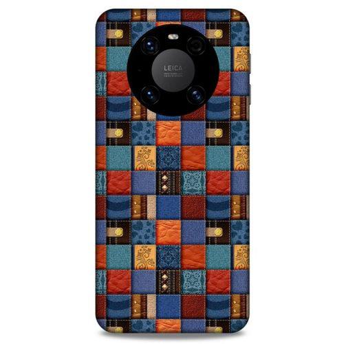 Lopard Huawei Mate 40 Pro Uyumlu Kılıf Patchwork (16) Kalın Kılıf
