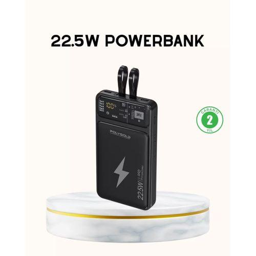 Powerbank Hızlı Şarj 10000 Mah Dahili Kablo