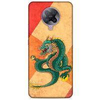 Xiaomi Poco F2 Pro Kılıf Dragons (24) Darbe Emici Kılıf Tatoo Yeşil Ejderha