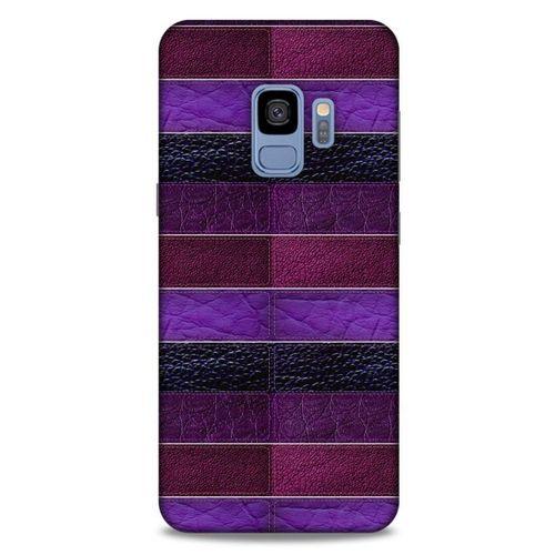 Samsung Galaxy S9 Kılıf Patchwork (14) Lansman Kılıf Mor Bordo