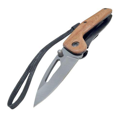 Taktik Çakı Küçük Paslanmaz Çelik Ahşap Sap 15 Cm