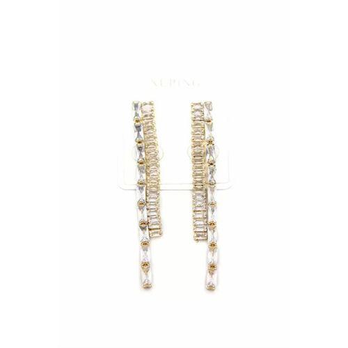 Taşlı Sallantılı Küpe - Altın