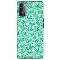 Oppo Reno 4 Kılıf Kelebek Etkisi (7) Telefon Kılıfı Pembe Mavi