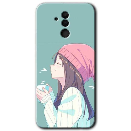 Potkal Hediye Fabrikası Huawei Mate 20 Lite HD Baskılı Kılıf + 9D Tam Ekran Koruyucu - Happy Girl