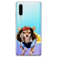 Huawei P30 Kılıf Chihuahua Arka Kapak Koruma Desenli Full Koruyucu