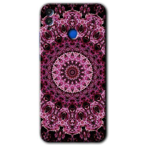 Honor 8c HD Baskılı Kılıf + 9D Tam Ekran Koruyucu - Mandala Patterns Kaleidoscope
