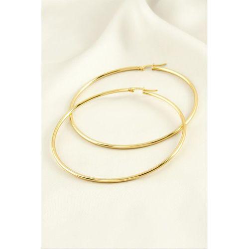 Halka Lüks Çelik Küpe 6 cm