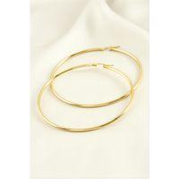 Halka Lüks Çelik Küpe 6 cm