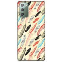 Samsung Galaxy Note 20 Kılıf Desenli Özel Seri Tüyler (48) Bumper Kılıf