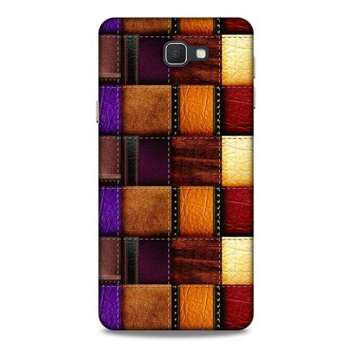 Samsung Galaxy J7 Prime Kılıf Patchwork (44) Tough Armor Kılıf Mor Kahve