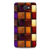 Samsung Galaxy J7 Prime Kılıf Patchwork (44) Tough Armor Kılıf Mor Kahve