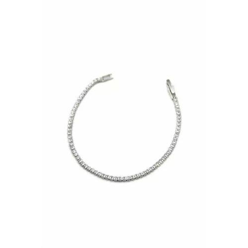 Kare Taşlı Su yolu Bileklik - Gümüş