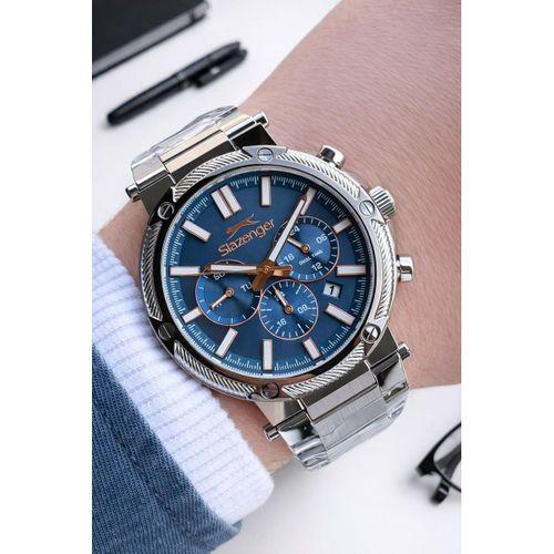 Slazenger Çelik Kordon İç Fonksiyonları Aktif 10 Atm+Bileklik Hediyeli Erkek Kol Saati VS.BLKT.0893