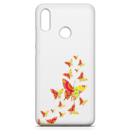 Huawei Y7 2019 Kılıf Colorful Kelebek Arka Kapak Koruma Desenli Full Koruyucu