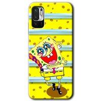 Poco M3 Pro Kılıf HD Desen Baskılı Arka Kapak - Aşık Sünger Bob